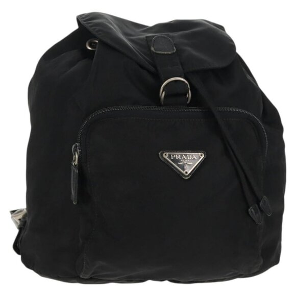 PRADA Backpack Nylon Black Silver Auth main image 15